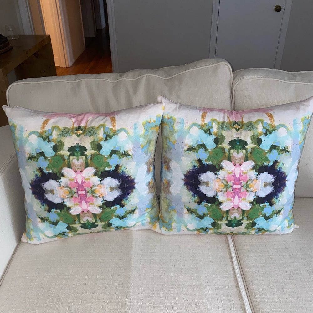 Laura Park Watercolor Pillows (set of 2)